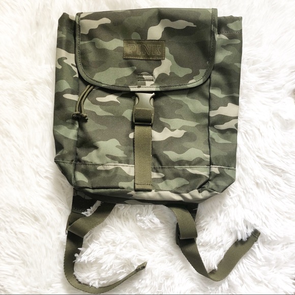 PINK Victoria's Secret Handbags - NWT Victoria’s Secret PINK Camo Mini Backpack